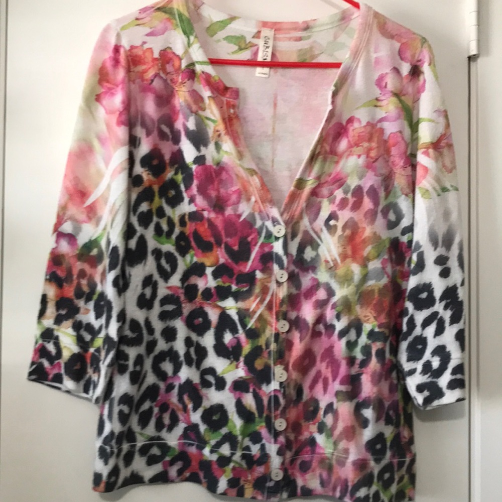 Cubism Floral Cardigan